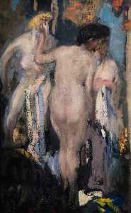 Frank William Brangwyn - Study of Nudes Bathing