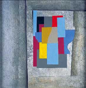 Ben Nicholson - 1946 (cerulean abstraction)