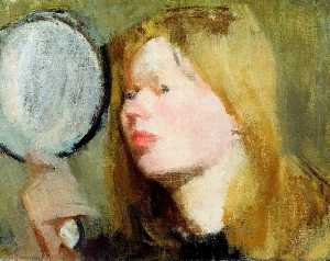 Victor Pasmore - Girl with a Mirror