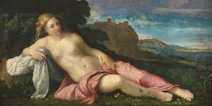Palma Il Vecchio - Venus in a Landscape