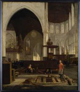 Emanuel De Witte - Intérieur de la Oude Kerk d'Amsterdam Intérieur d'église