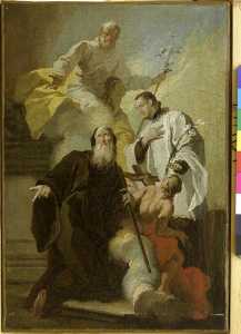 Francesco Fontebasso - L'Apothéose de saint Louis de Gonzague et saint François de Paule