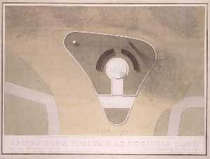 Cass Gilbert - (Design for Fountain, Ridgefield, Connecticut)