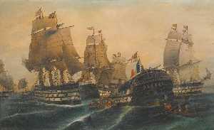 Konstantinos Volanakis - The Battle of Trafalgar