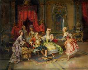 Cesare Augusto Detti - Louis XV In the Throne Room