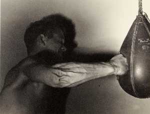 Harold E Edgerton - Unidentified boxer punching bag