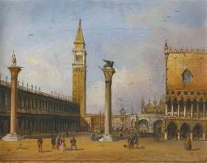 Carlo Grubacs - View of the Piazzetta from the Bacino di San Marco, Venice