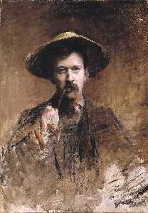 Frank Edwin Scott - Portrait du peintre par lui meme