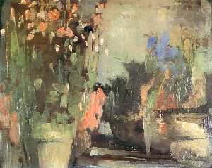 Olga Bozna Ska - Flowers on the Terrace