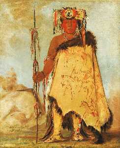 George Catlin - La wée re coo re shaw wee, War Chief, a Republican Pawnee
