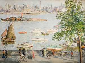 Fairlie Harmar - Ships on the Thames