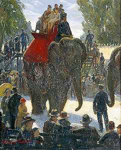 Charles Ernest Cundall - The Elephant Ride