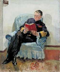 Philip Connard - Vice Admiral the Honourable Sir Somerset A. Gough Calthorpe (1864–1937), GCMG, KCB, CVO, on Board HMS 'Superb' at Constantinople