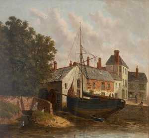 Joseph Kennedy - Town Mill with a Ship