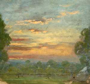 Sidney Herbert Sime - Landscape and Sunset