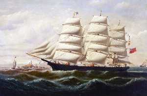 William Horde Yorke - The Ship -Eliza- in Full Sail