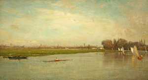 James Aumonier - Oxford, Port Meadow from Medley Fields