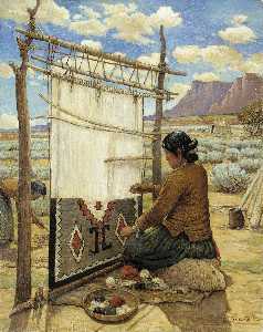 Carl Moon - Navajo Weaver