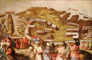 Matteo Perez D- Aleccio - The Siege of Malta Arrival of the Turkish Fleet, 20 May 1565