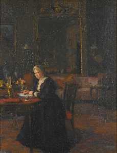 William Newenham Montague Orpen - Portrait Interior Louisa Caroline Elizabeth Hamilton