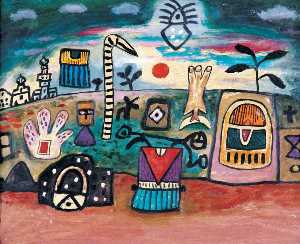 Alan Davie - Symbols in a Landscape