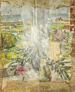 Vincent Henry Lines - View of the Artist’s Garden, Sussex (verso)