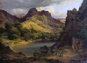 Eduard Wilhelm Pose - The Mountain Lake