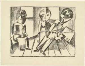 Lasar Segall - In the Studio (Im Atelier) from the periodical Kündung, vol. 1, no. 2 (February 1921)
