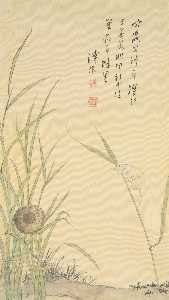 Puru ( Pu Xinyu) - A MOUSE RESTING ON WEEDS
