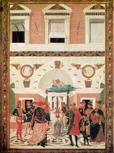 Pietro Perugino (Pietro Vannucci) - The Miracles of San Bernardino The Healing of a Mute