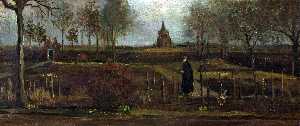 Vincent Van Gogh - Nuenen presbytery garden in Spring
