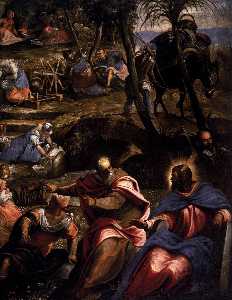 Jacopo Tintoretto - The Jews in the Desert (detail)