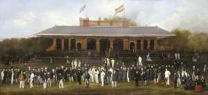 Henry Barraud - Portrait Group of Members of the Marylebone Cricket Club Outside the Pavilion at Lord-s, London