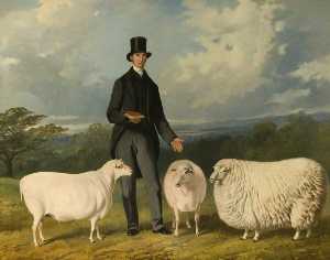 Henry Barraud - Valentine Barford (1786–1864), with His Purebred Sheep