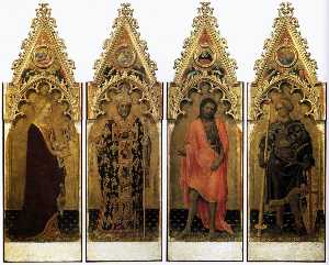 Gentile Da Fabriano - Two saints from the Quaratesi Polyptych: St. Mary Magdalen and St. Nicholas