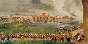 Peter Fendi - The field fair on the outer Burgplatz on April 13, 1826