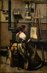 Jean Baptiste Camille Corot - The Artist-#39;s Studio