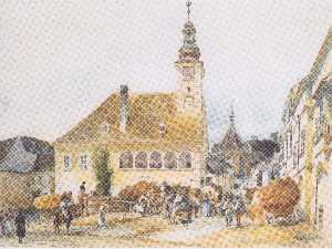 Rudolf Von Alt - The Town Hall in M-#246;dling