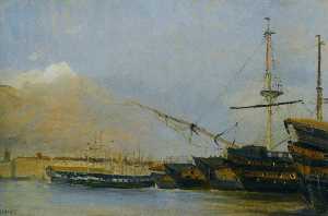 Jean Baptiste Camille Corot - Toulon Battleships Dismantled