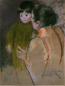  Museum Art Reproductions Mother and child, 1895 by Mary Stevenson Cassatt (1843-1926, United States) | WahooArt.com