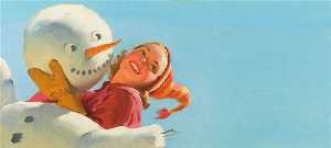 Haddon Sundblom - Snowman, Ad Illustration