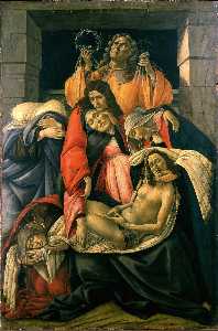 Sandro Botticelli - Lamentation over the Dead Christ with Saints