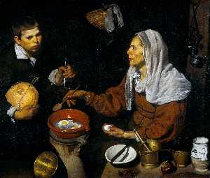 Diego Velazquez - An Old Woman Cooking Eggs