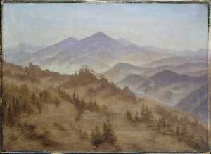 Caspar David Friedrich - Mountain in the Rising Fog