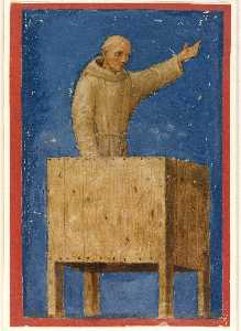 Francesco Di Giorgio Martini - Saint Bernardino Preaching from a Pulpit