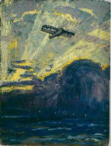 Arthur Lismer - Sketch for Minesweepers and Seaplanes