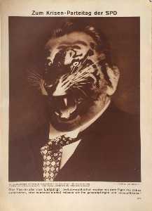 John Heartfield - To the Crisis Party Convention of the Social Democratic Party, from the Workers-#39; Illustrated News