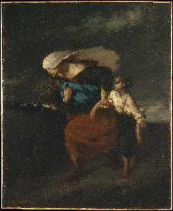 Jean François Millet The Elder - Retreat from the Storm