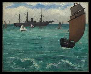 Edouard Manet - The -Kearsarge- at Boulogne