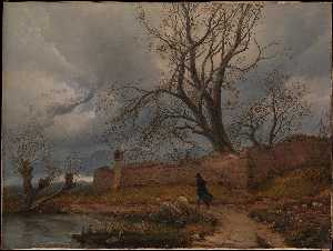 Julius Von Leypold - Wanderer in the Storm